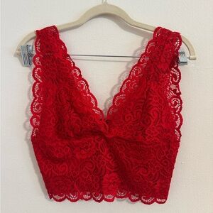 BEBE Red Lace Bralette